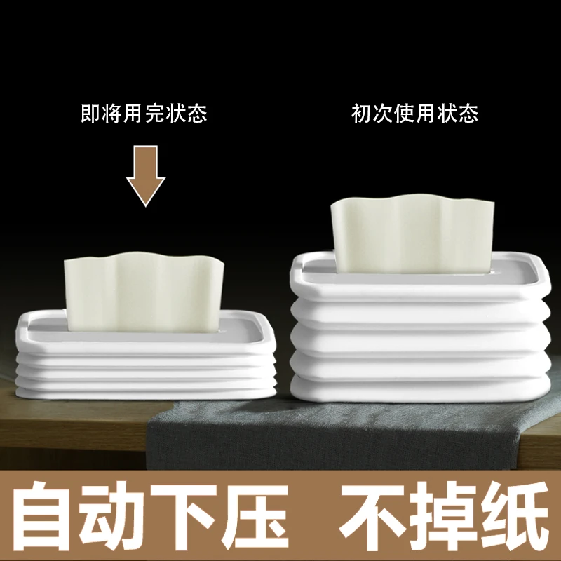 硅胶纸巾盒一抽到底简约客厅茶几抽纸盒防摔家用创意纸抽盒防滑