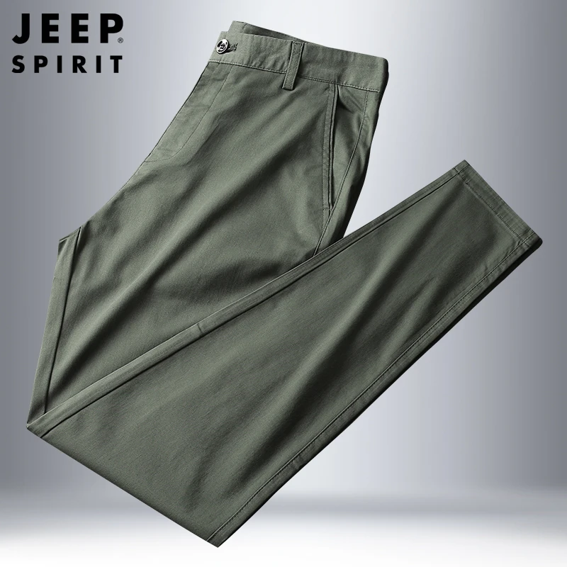 JEEP SPIRIT男士商务休闲裤春秋季宽松百搭透气卫裤弹力直筒长裤