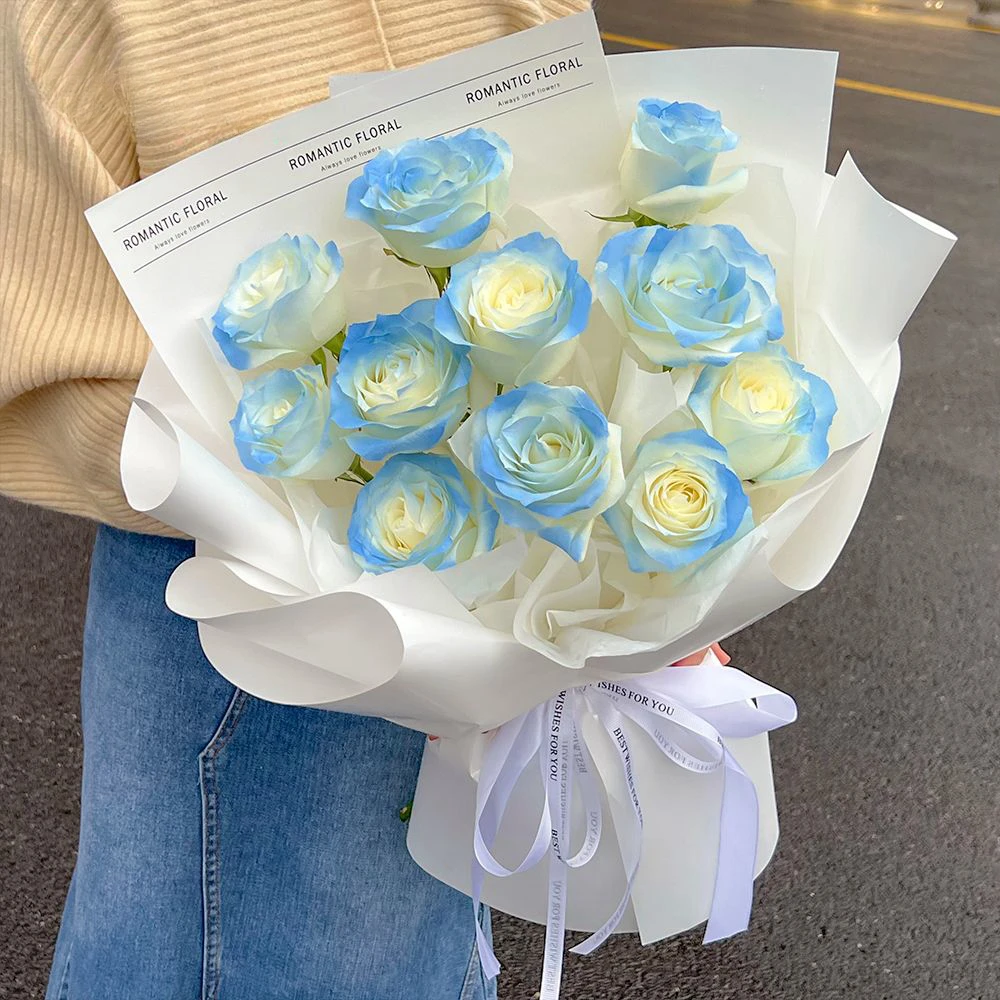 【星辰大海】11朵碎冰蓝玫瑰花束约会鲜花小时达生日礼物送女生见面礼物推荐高级感小众花束闺蜜生日礼物