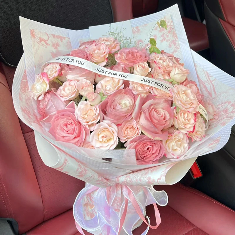 送女生必看♥【午后红茶系列花束】复古粉玫瑰花送闺蜜送女友预定礼物玫瑰花同城配送小时达