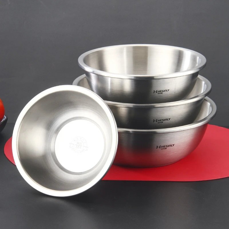 合兴利汤盆304不锈钢盆子盛菜盆食品级家用汤碗饭盆食堂加厚加深