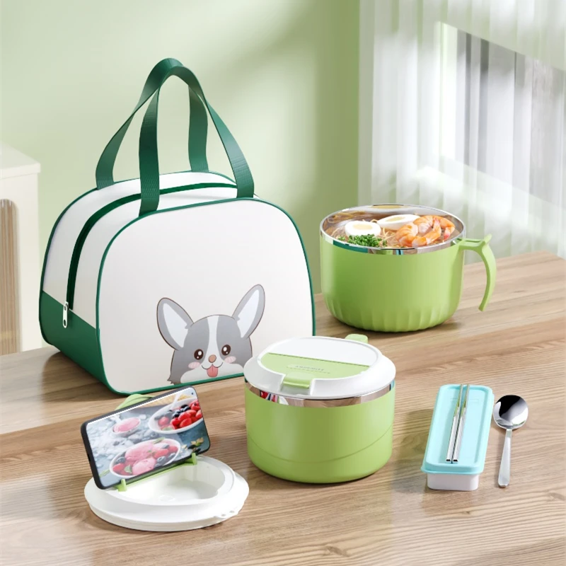 食品级304不锈钢泡面碗学生宿舍专用碗上班族便当大容量打饭饭缸