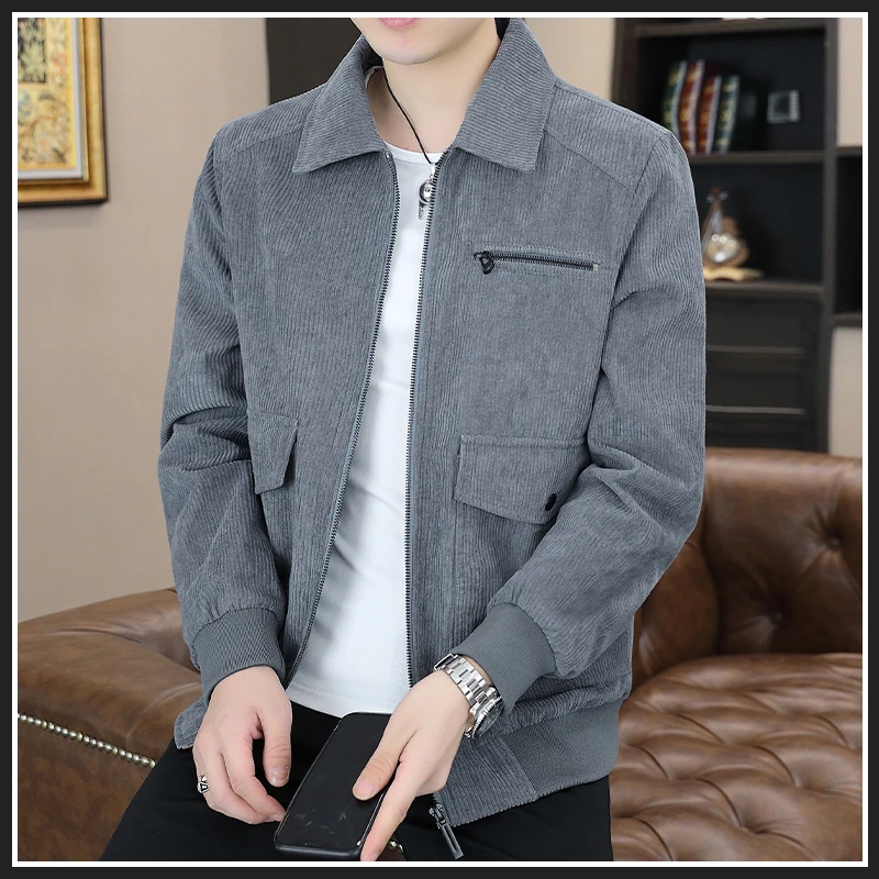 男士夹克冬季2025新款高档潮牌灯芯绒外套秋冬时尚轻奢休闲衣服男