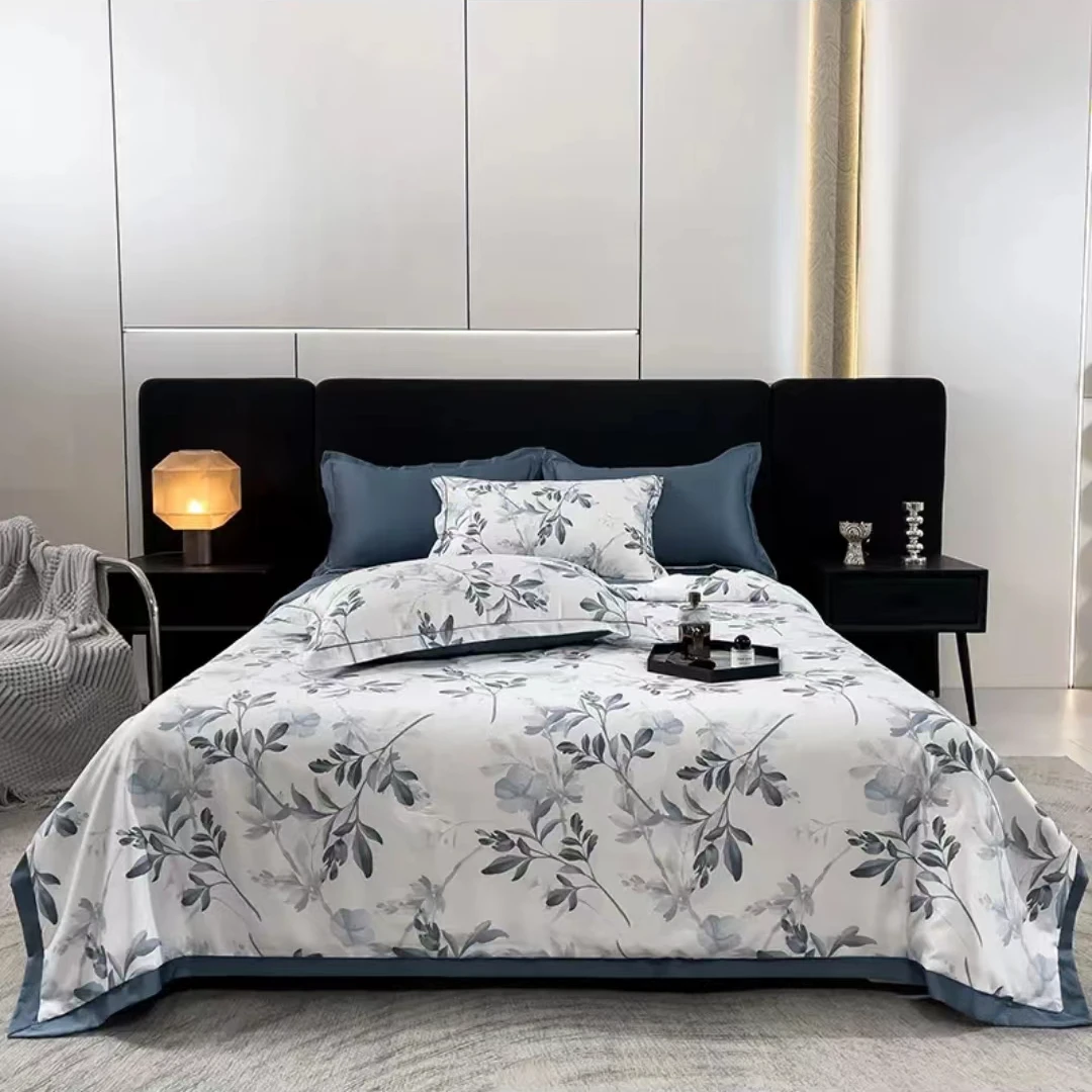 【恩典床品】2024新款水洗天丝夏被四件套--采兰