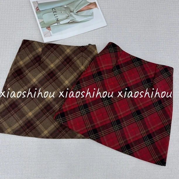 小时候女装店（年末no退no换）格子呢子短半裙68052