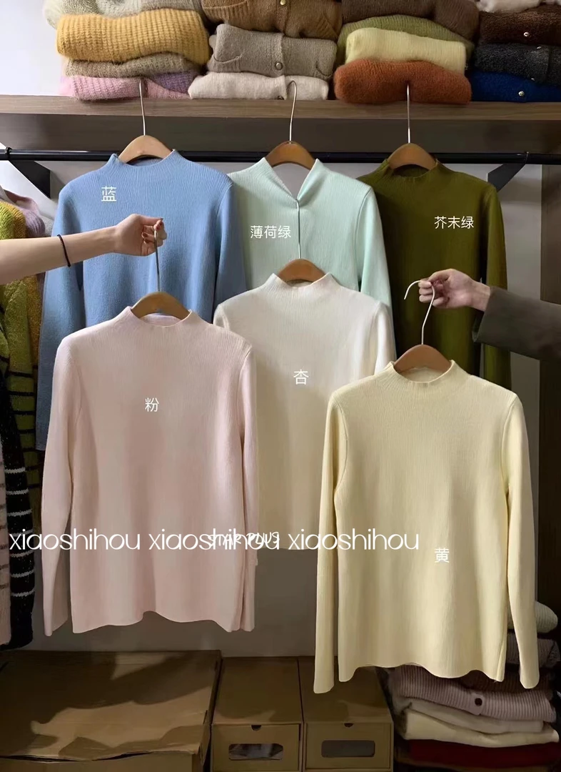 小时候女装（年末no退no换）中领一体绒毛衣2272