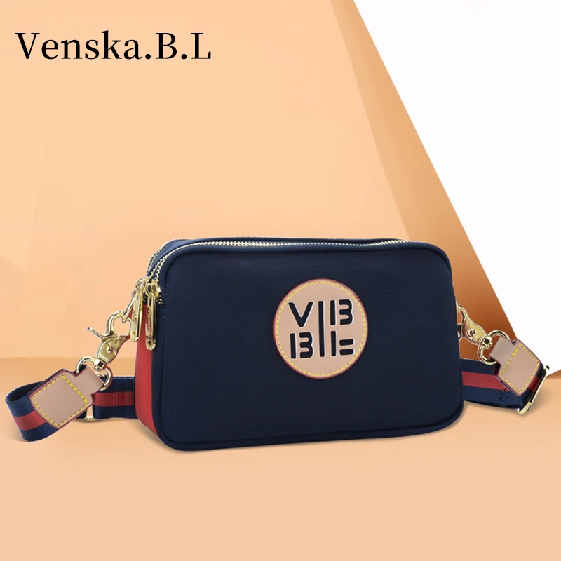 Venska.B.L温斯凯2024新款韩版女士斜挎女包牛津布包休闲单肩包