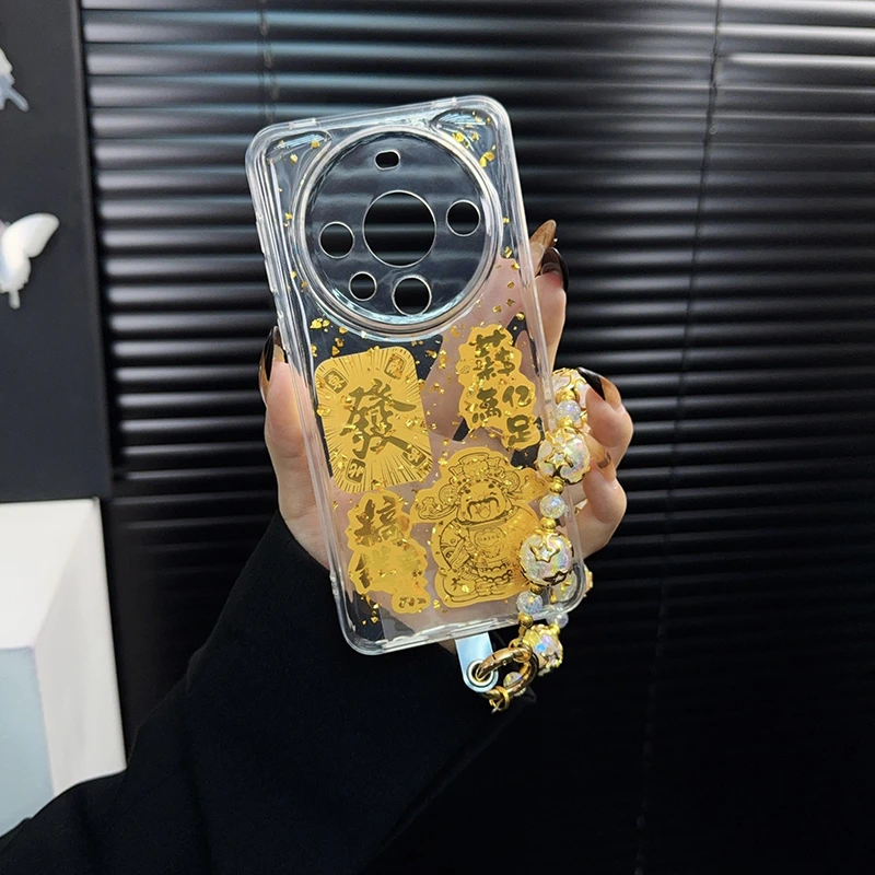 适用华为mate60pro手机壳新款mate60套huawei滴胶搞钱日进斗金女+