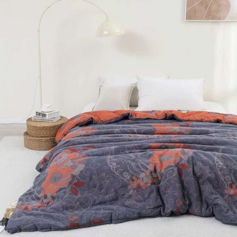 XDONGY（冬云家纺）高端150*200 双层纱乳酸奶纤维 月夕花朝 冬被