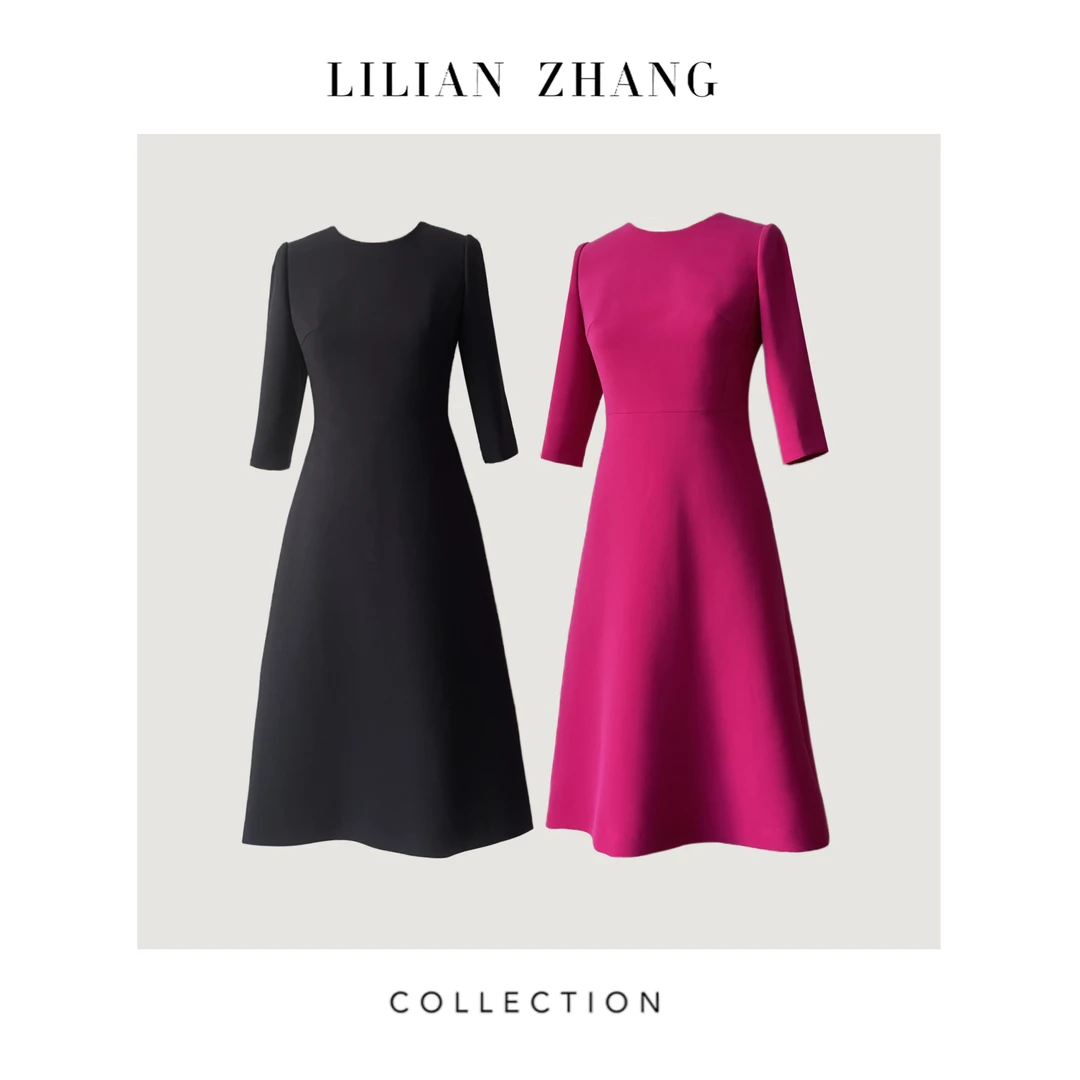 C——优雅黑天鹅“New Look”经典Ａ廓形气质连衣裙、法式轻奢  2201086