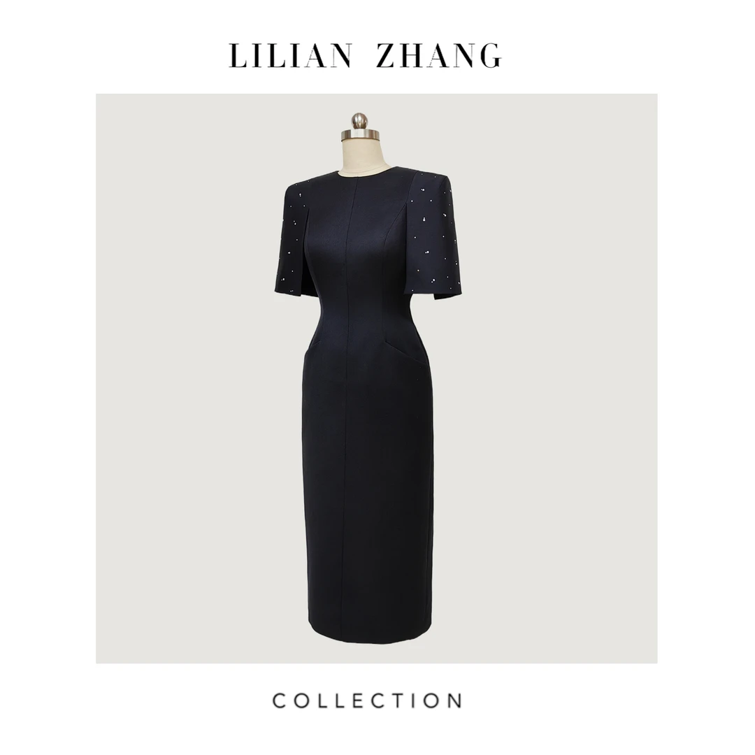 定制—奢华都市—摩登新宠—英伦风斗篷袖连衣裙 2401001