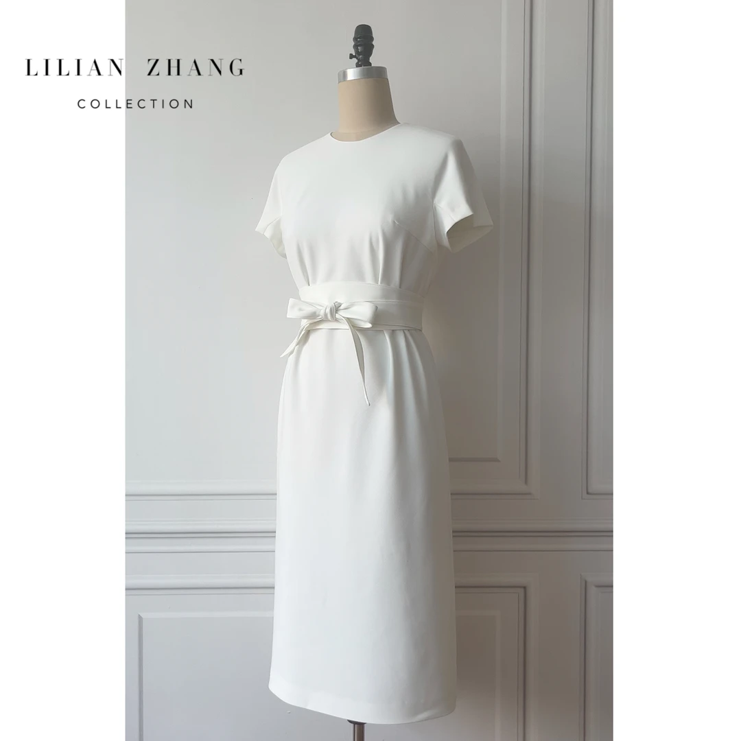 定制——新中式——“玉瓷”——挚爱简约风连衣裙 2301090