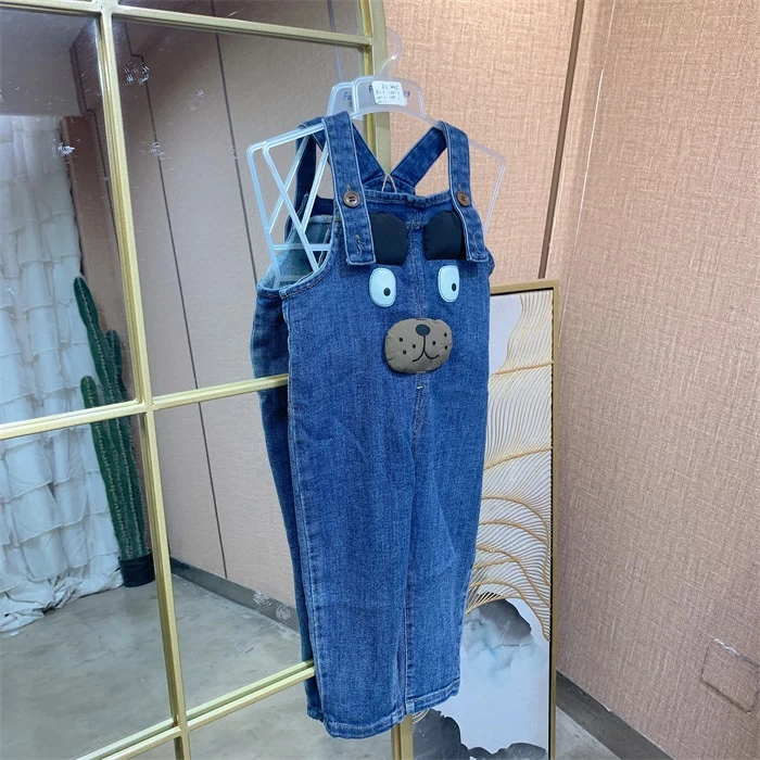 EL445  宝宝蓝色单背带裤子