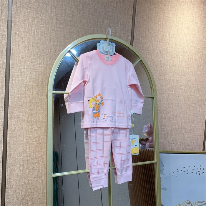 AQ187    宝宝粉色秋衣套装