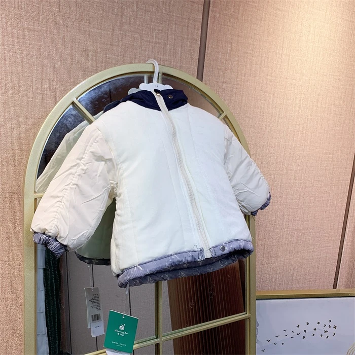 M1550   宝宝拼接加绒厚外套