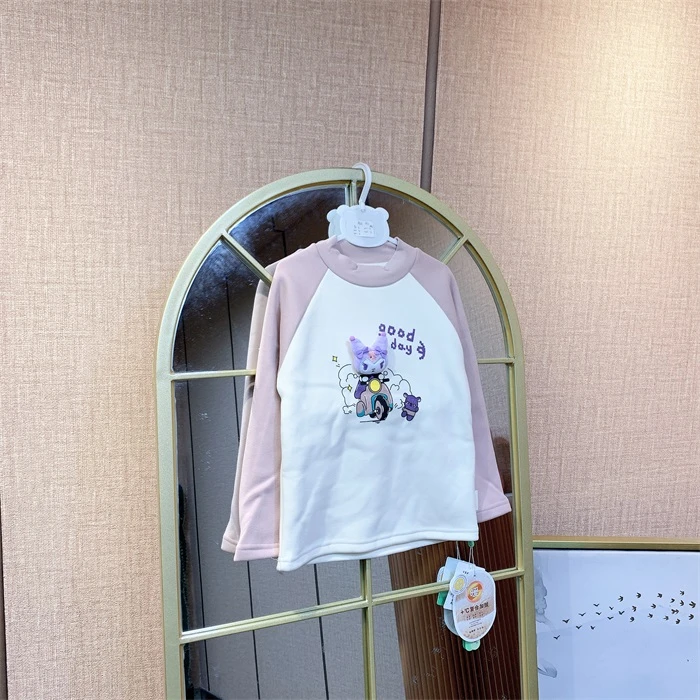 AU131   宝宝拼接厚打底衫