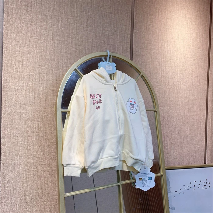 AB107    宝宝米色开衫上衣外套  加绒