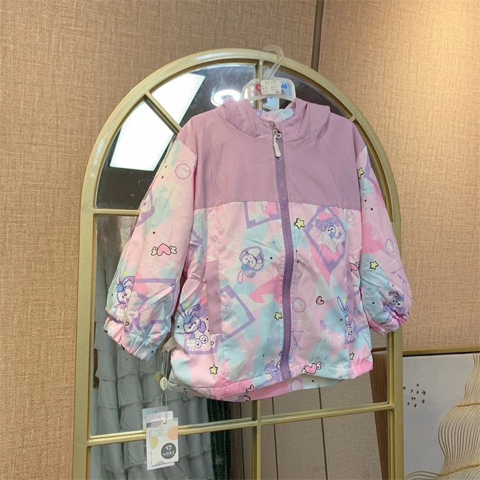 EC399  宝宝粉色拼接上衣外套  加绒