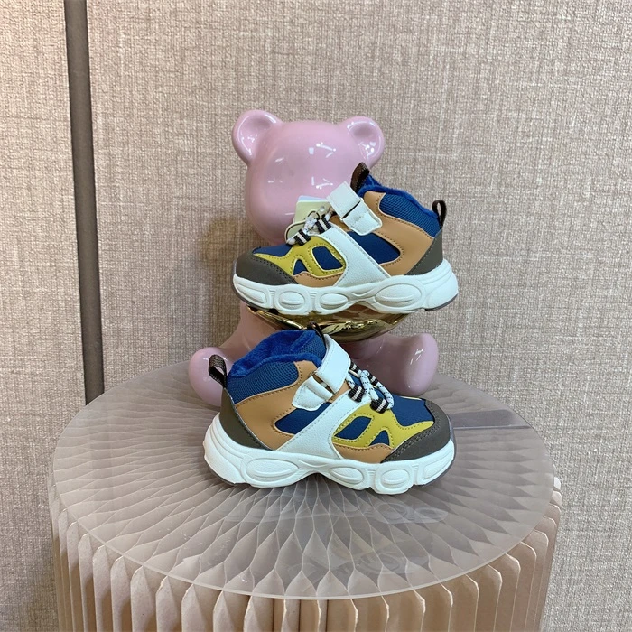 EX391   宝宝藏青色加绒冬款学步小鞋子  加绒