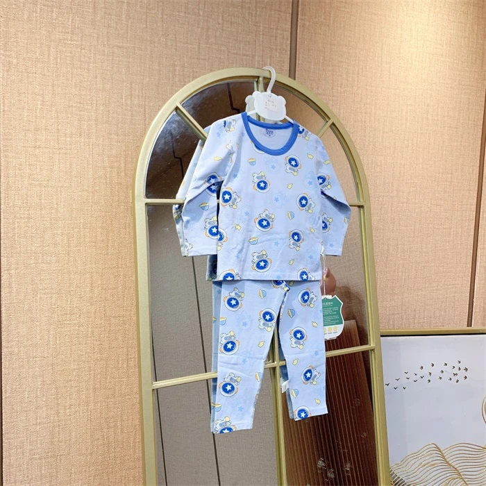 AM133   宝宝蓝色秋衣套装