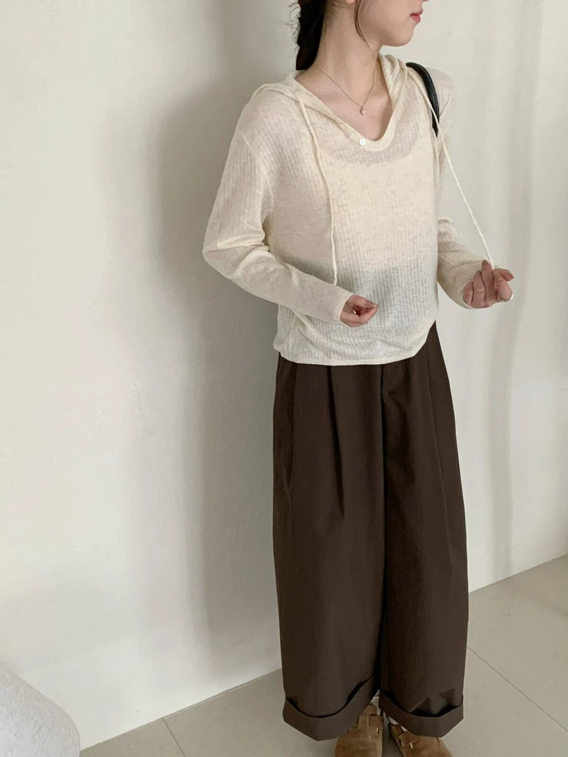 【素简.660106】早秋新款边扣帽衫宝藏上新30绵羊毛针织衫