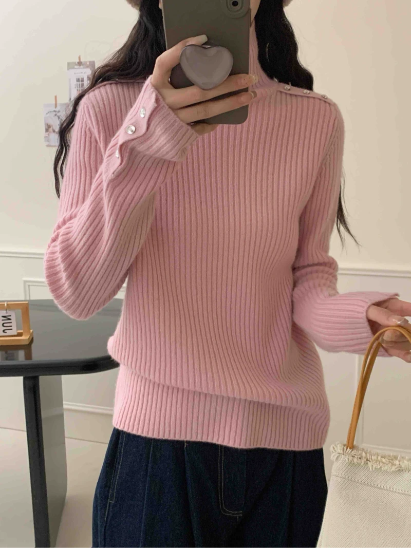 【素简.890125】新款双肩带扣100绵羊毛羊毛衫（24.10.08福利）