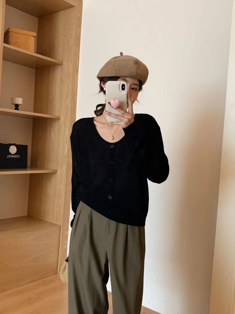 【素简.880109】30羊毛混纺显瘦百搭拼花纹韩版时尚羊毛衫