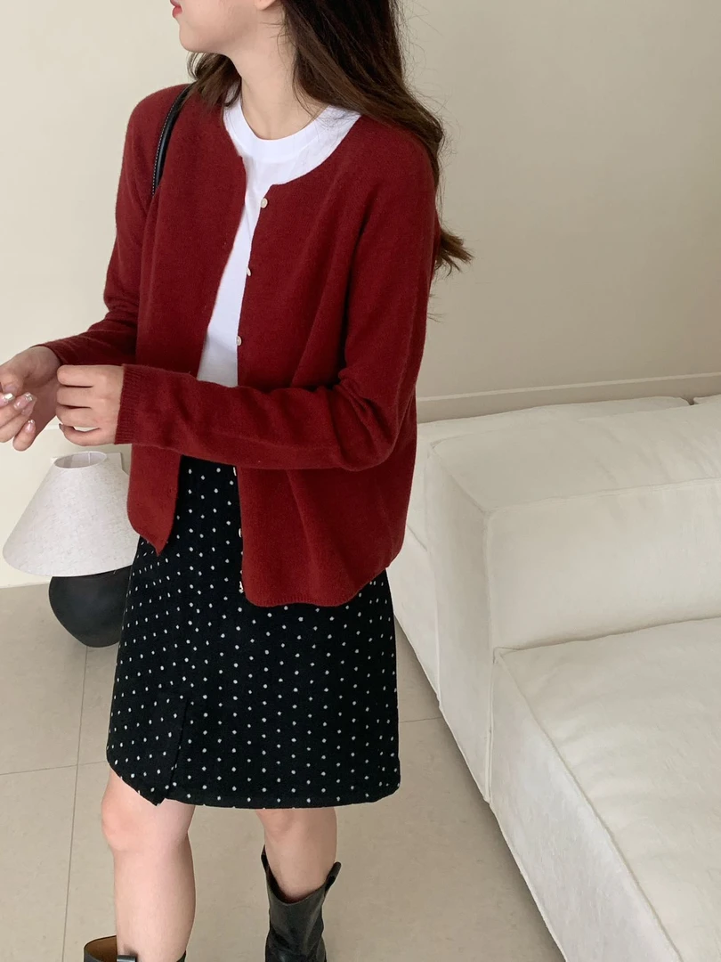 【素简.650132】秋冬新款100绵羊毛宝藏衣橱上新无缝开衫