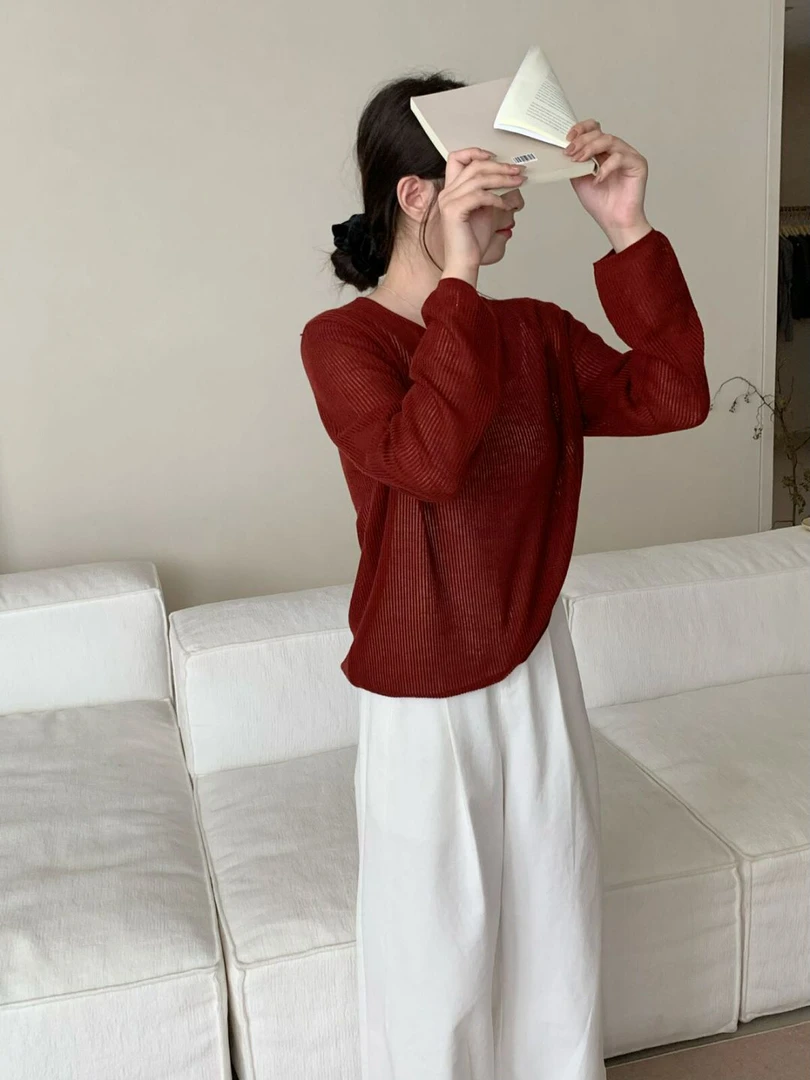 【素简.650199】早秋新款显瘦纯色宝藏上新绵羊毛针织衫（3.19福利）