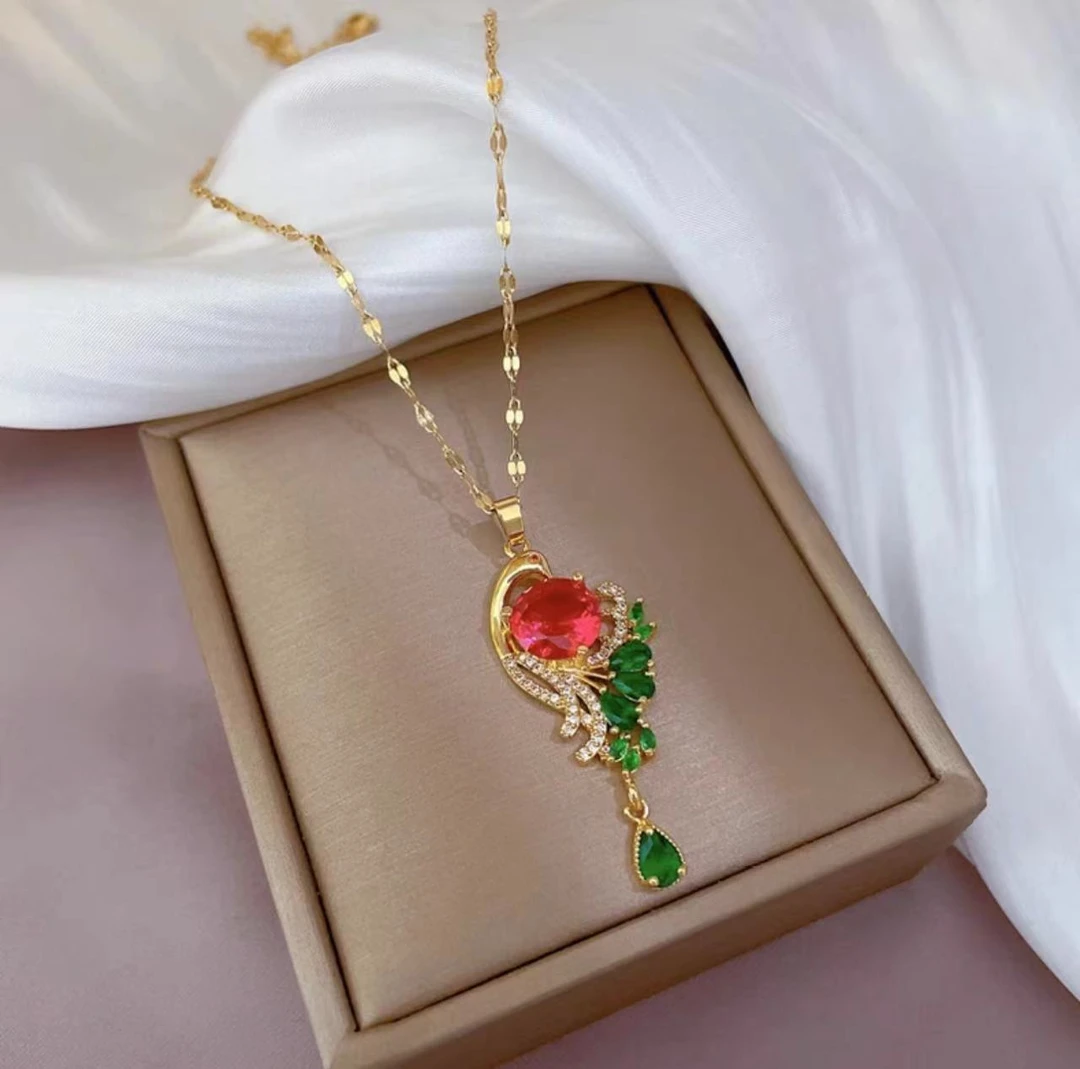 时尚凤凰项链（G04）百搭男女可佩戴项链带赠品手镯（2件套）