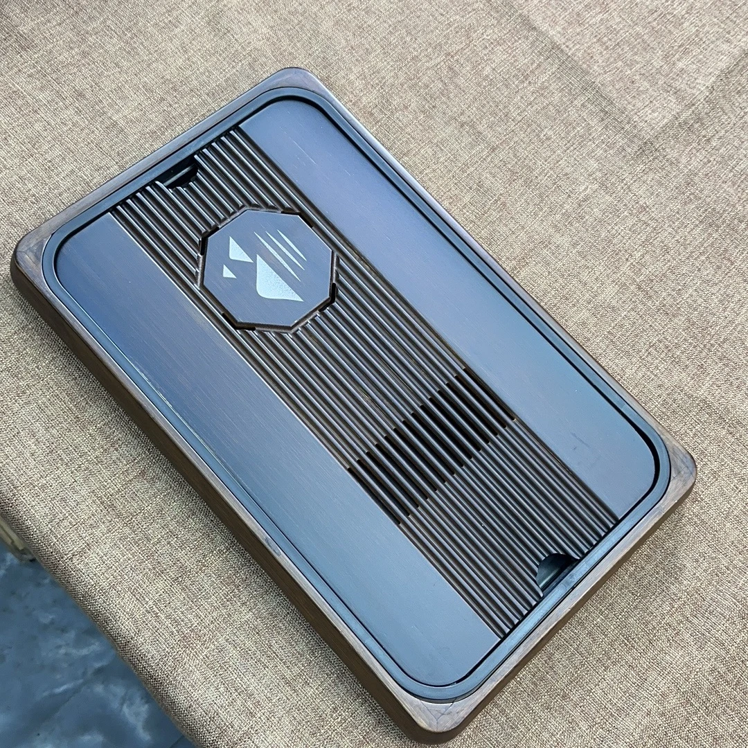 蓄水茶盘高端实木家用简约排水茶托盘大号轻奢沥水茶具套装长方形