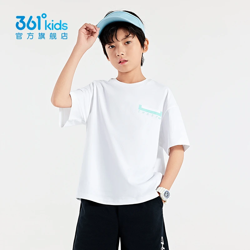 361°kids儿童童装男童短袖针织衫夏季T恤中大童上衣宽松N52423201