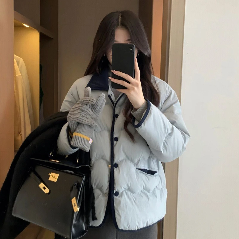 2024年新款冬季棉服女短款宽松棉衣小个子韩版加厚小香风棉袄