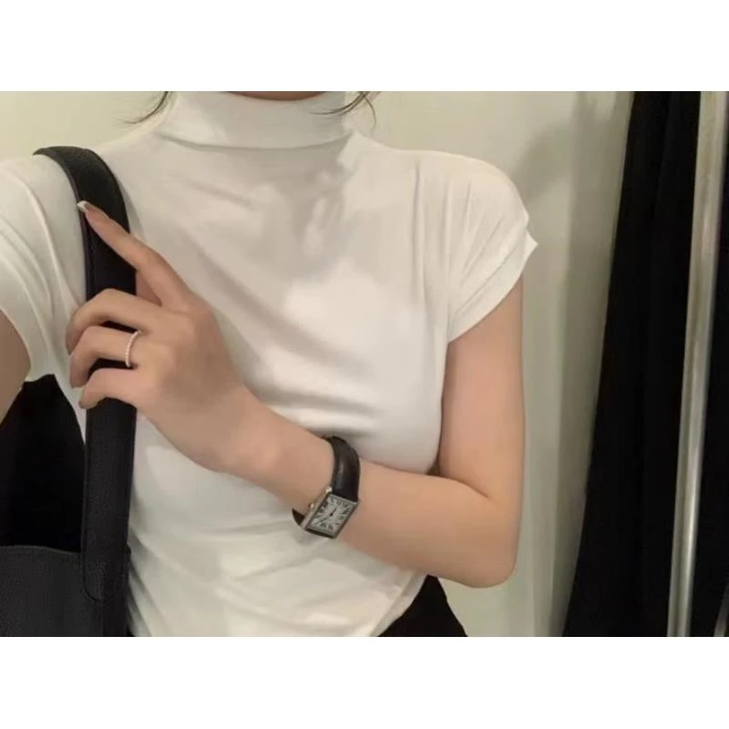 编码【A81】潮奢打底衫纯色百搭修身舒适保暖显瘦半高领打底衫-T015