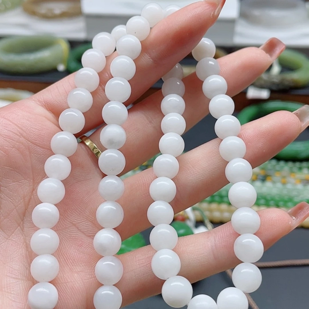 【闪购商品】和田玉珠链8未镶嵌
