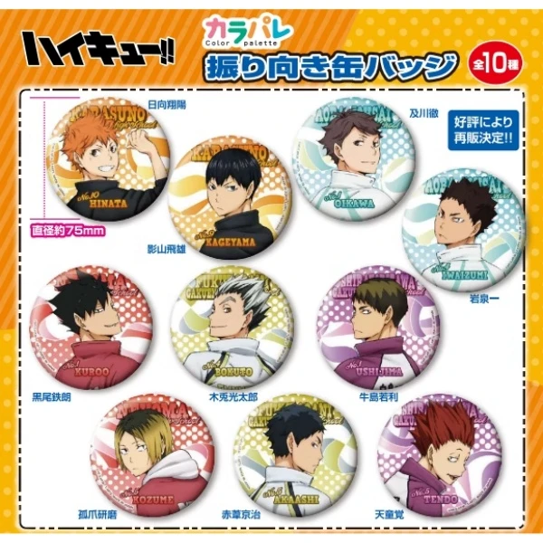 【模玩熊】排球少年 回望 回首 回头看吧唧徽章 75mm 现货