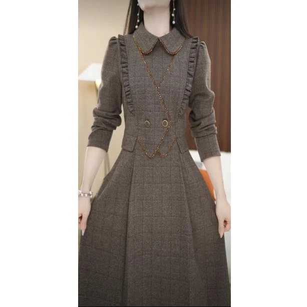 十三行连衣裙女装2025年春季新款时髦高档洋气妈妈裙子M-4XL