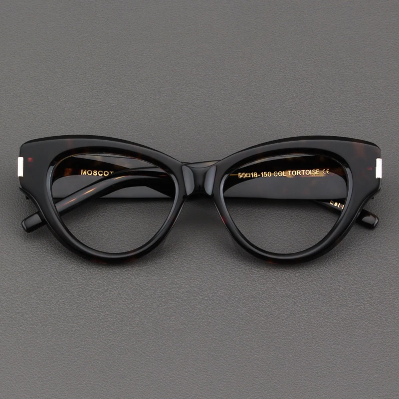 MOSCOT LEMTOSH眼镜框男复古粗厚宽边框黑玳瑁色欧美猫眼镜架女潮