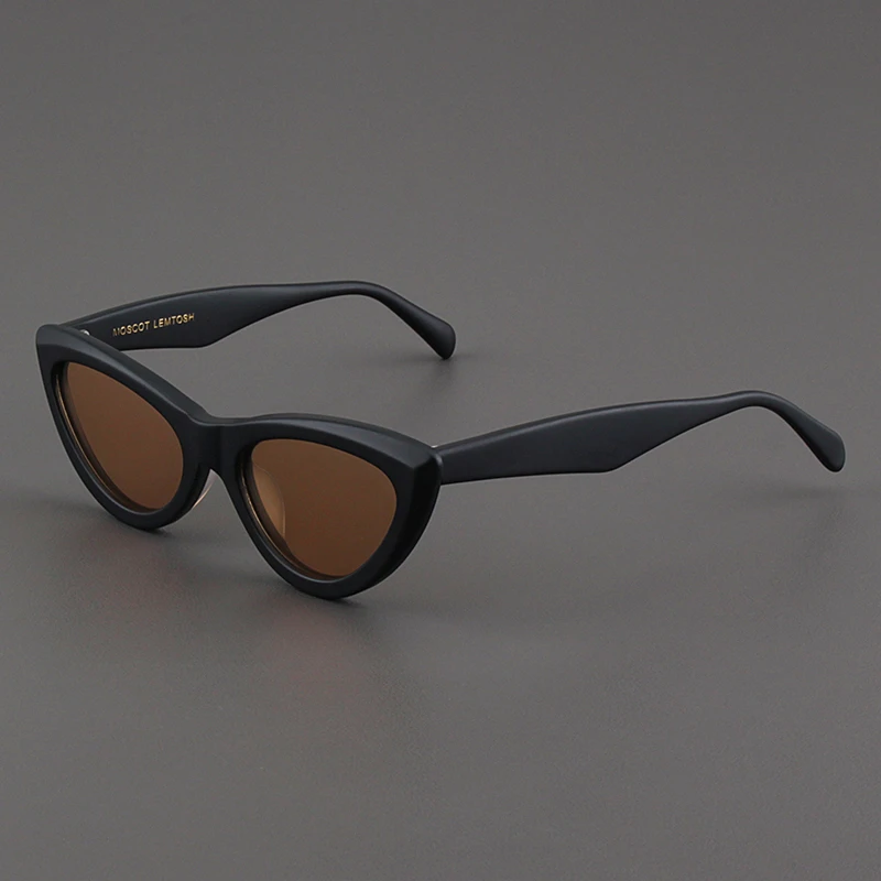 MOSCOT LEMTOSH墨镜板材欧美磨砂粗厚框眼镜复古猫眼浅茶色太阳镜