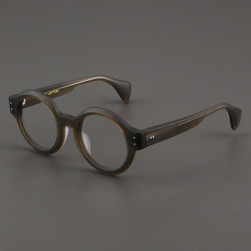 MOSCOT LEMTOSH镜架女板材复古磨砂绿粗框欧美圆形厚宽边眼镜框男