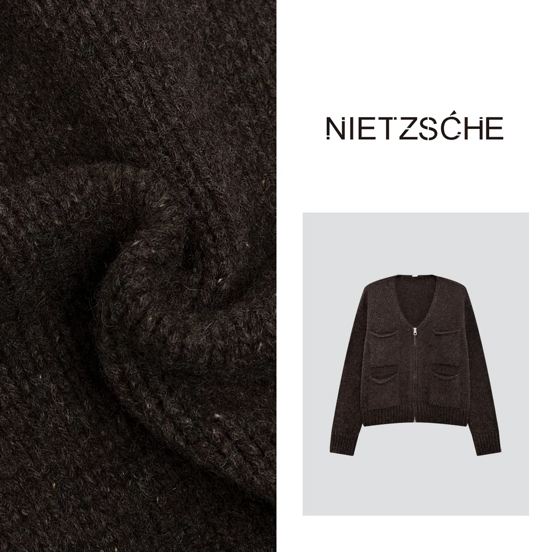 Nietzsche 官方直营｜格雷高知｜1oo%绵羊毛 多口袋极简毛衣9147