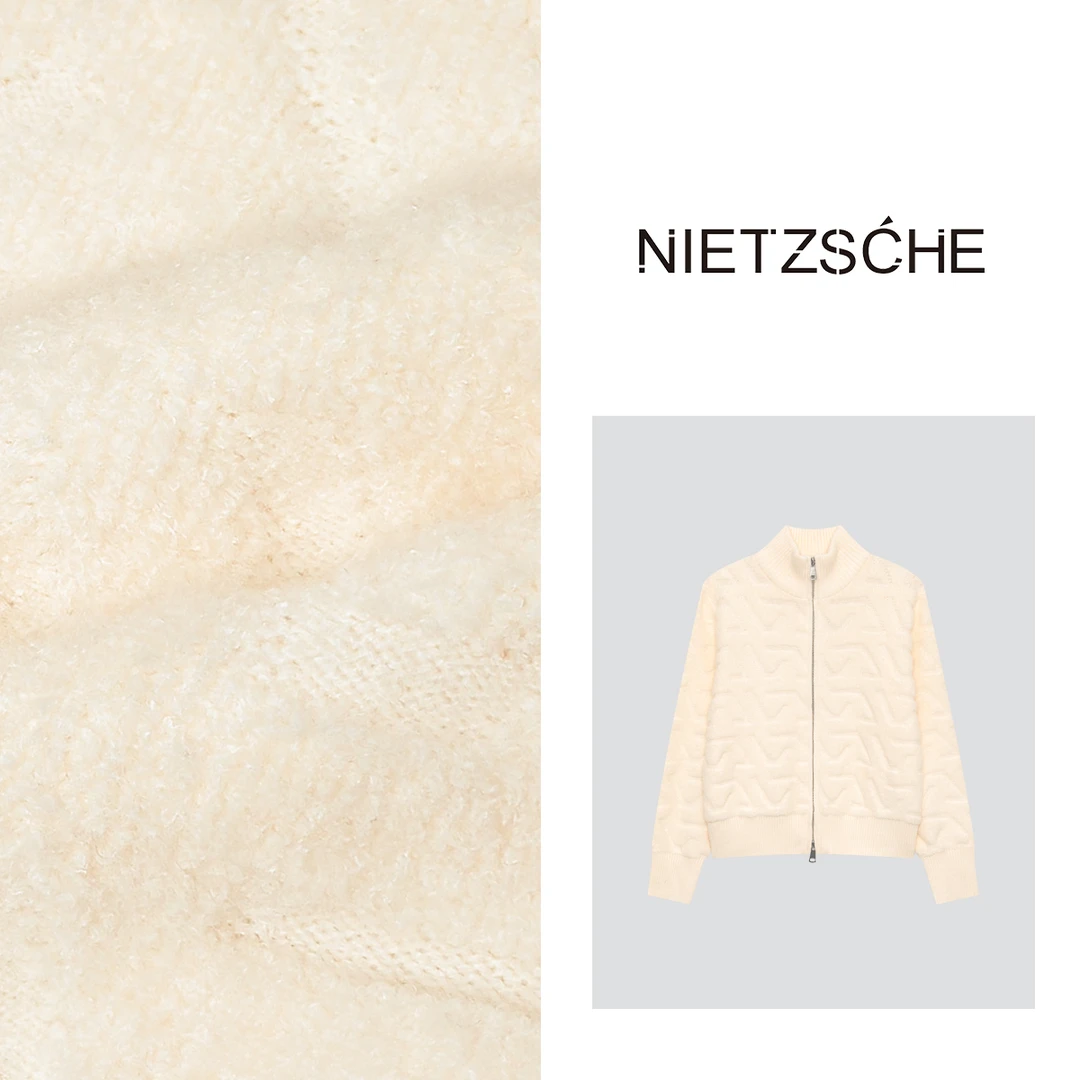 Nietzsche 官方直营｜经典小香｜小香风菱格纹 针织开衫外套8623