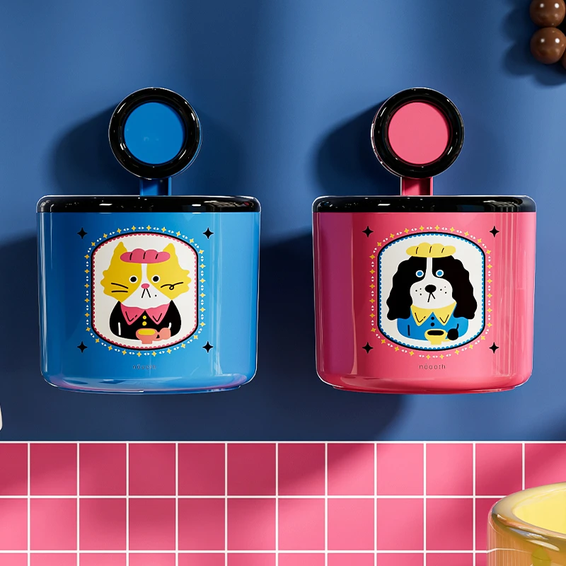 诺室 吸盘垃圾桶壁挂废弃洗脸巾悬挂式收纳桶卫生间猫狗桌面纸篓