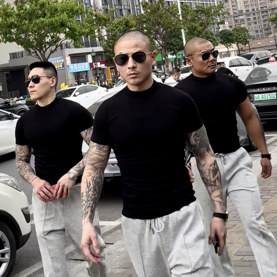 888款修身高弹力紧身体恤