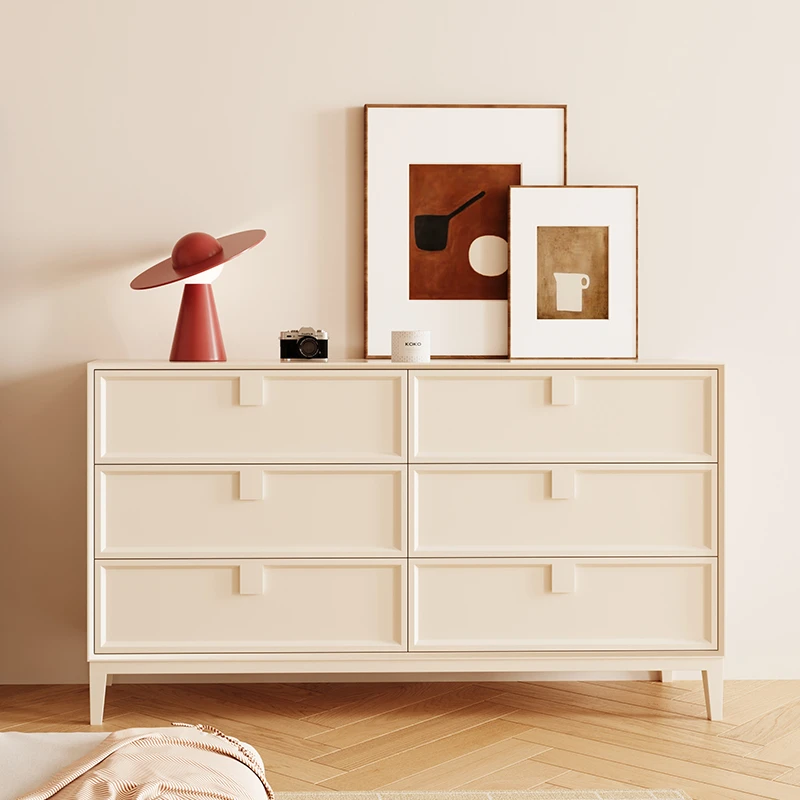六斗柜靠墙全实木轻法式房间卧室床头现代简约客厅家用储物橱边柜