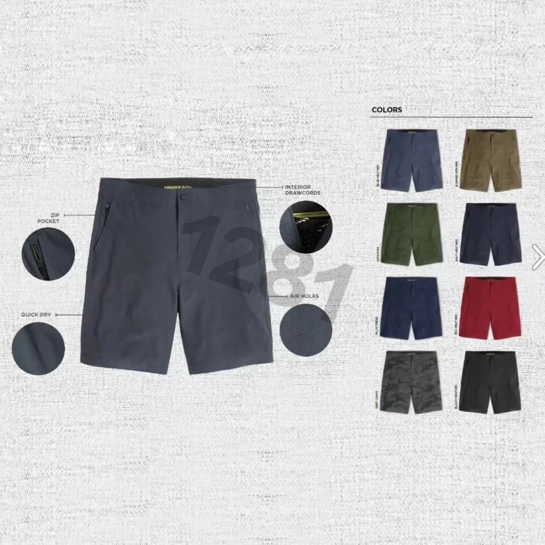 【拿货价】男装裤薄款夏季速干商务休闲修身男士可收纳短裤