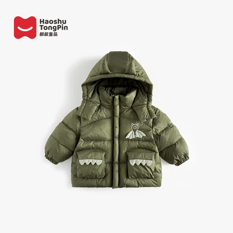 郝叔童品XK3401男童冬装连帽羽绒服2025新款儿童休闲百搭外套