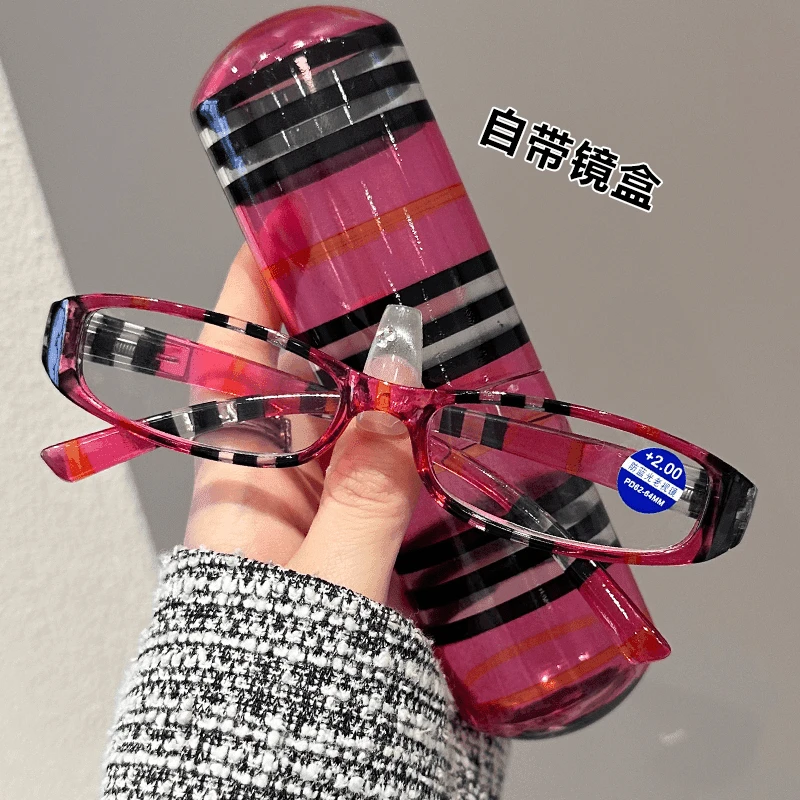 新款时髦老花镜时尚洋气女式中老年潮流超轻树脂高清便携老花眼镜