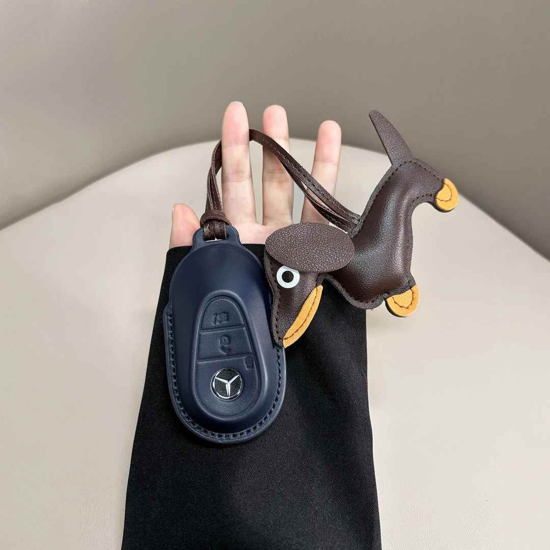 适用25款奔驰e300l钥匙套真皮c260l新款e260全包glc300l高端c级