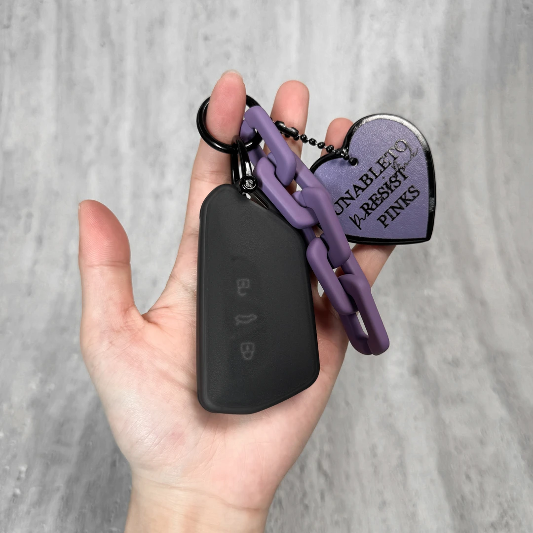 大众钥匙适用高尔夫8 id3  id6  id4 揽镜 途昂x紫色爱心女生款